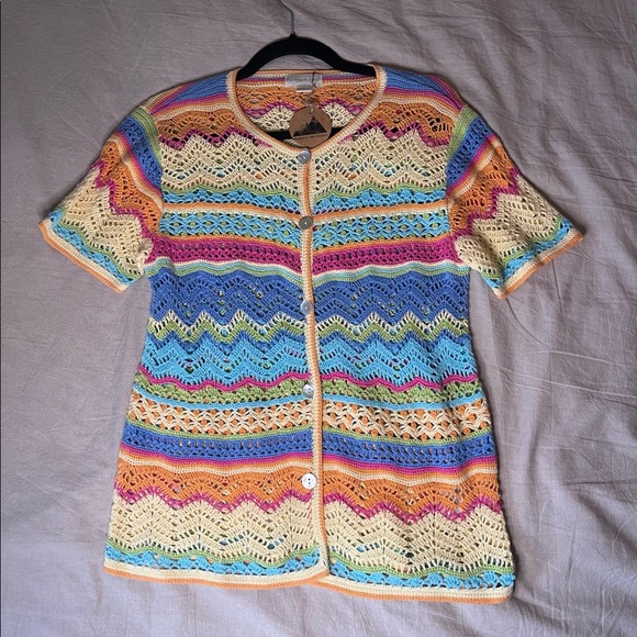 Rainbow crochet top - Picture 1 of 8